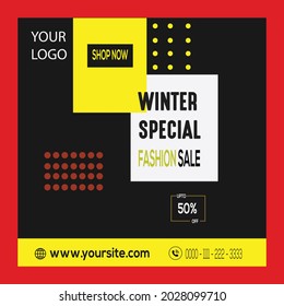 Creative a modern social media post design vector
