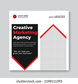 Creative modern social media post template design