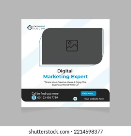 Creative modern social media post design template