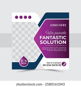 Creative Modern social media post banner design, Corporate social media web banner template, Facebook Post, Instagram Post design