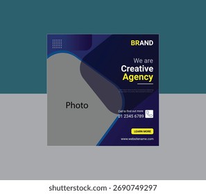 Diseño creativo moderno de publicaciones en redes sociales 2025