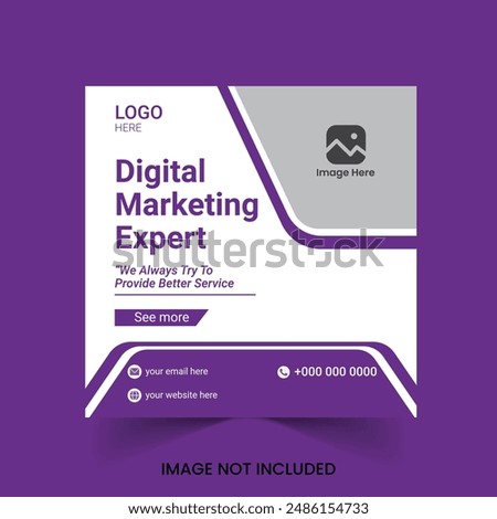 Creative modern social media post design template, Business Social Media Post Template, Corporate advert template, Web banner, Square banner Template.