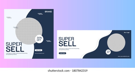 Creative modern social media templates and social media cover free vector design eps 10 format
