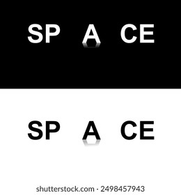 Logotipo creativo y moderno de la letra del espacio con solo una letra