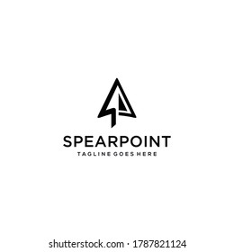 Plantilla de diseño de logotipo de concepto de lanza moderna creativa 