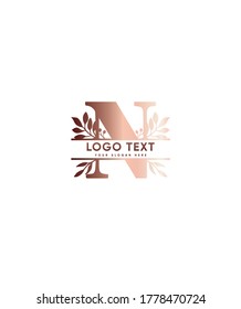 Creative modern split monogram letter type N logo template, vector logo for business and company identity 