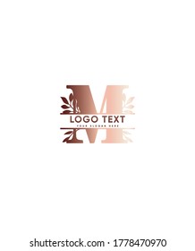 Creative modern split monogram letter type M logo template, vector logo for business and company identity 