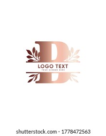 Creative modern split monogram letter type B logo template, vector logo for business and company identity 