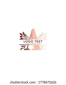 Creative modern split monogram letter type A logo template, vector logo for business and company identity 