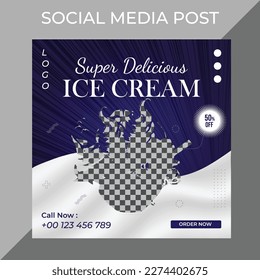 Creative Modern Square Social Media Food Post marketing social media post or web banner template design with abstract background, logo and icon. 