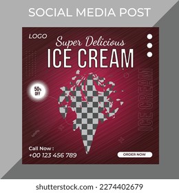 Creative Modern Square Social Media Food Post marketing social media post or web banner template design with abstract background, logo and icon. 