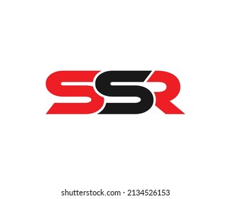 Creative Modern SSR Letter Logo Design Vector Concept Template.