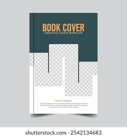 Creative and modern style book cover template, colorful book cover, new annual report, print-ready business cover design, editable file print-ready template