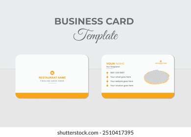 Creative and modern style food restaurant information card template