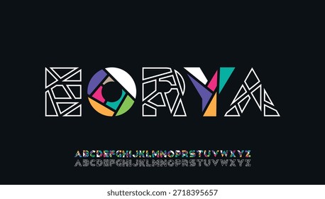 kreativ modern stylisch bunte Futter Kapital Alphabet Buchstaben Logo-Design