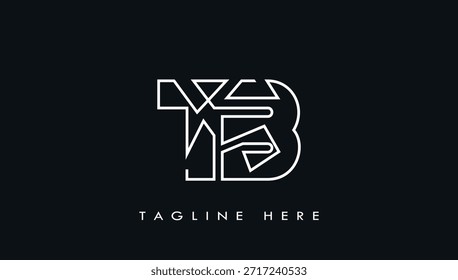 criativo moderno elegante conectado alfabeto letra tb logotipo design