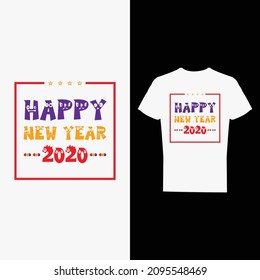 kreatives, modernes Design, Happy New Year 2022 T-Shirt, Vektordesign
