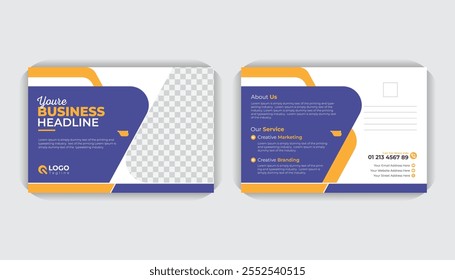 Creative, modern, stylish postcard design. Modern design and Colorful stylish background
