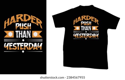 Creative modern stylish trendy typography t tee shirt design. Clean awesome trendy lettering apparel gym fitness sports typography t shirt design.