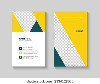 Creative and modern stylish vertical business card template
