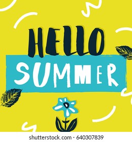 Creative modern summer card.