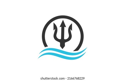 Creative Modern Symbol Neptune Trident Logo Stock Vector (Royalty Free ...