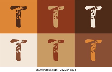 Creative Modern T Icon Fish Logo with colorful Icon Vector 