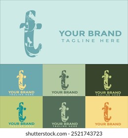 Creative Modern t Letter Fish Logo with colorful Icon Vector
