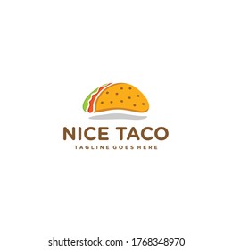 Creative Modern Taco food restaurant  logo design vector