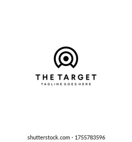 Creative modern target sign logo vector illustration template