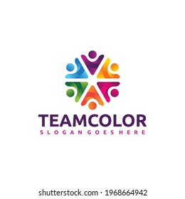 kreatives und modernes Team-Farblogo