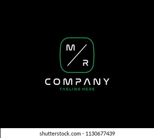 Creative Modern Tech MR Letter Logo