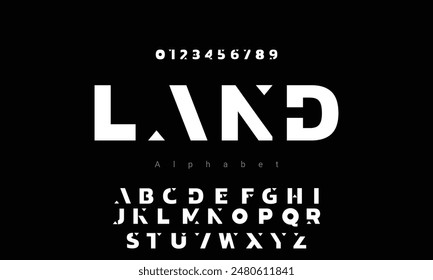 Creative modern technology alphabet fonts. Abstract typography urban sport, techno, fashion, digital, future creative logo font.