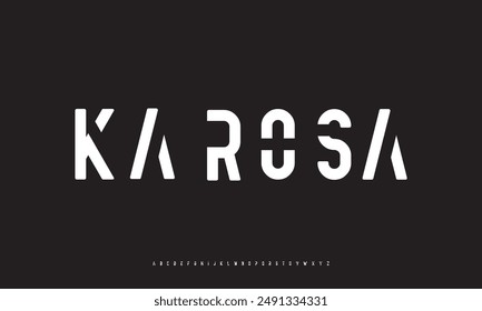 Creative modern technology alphabet fonts. Abstract typography urban sport, techno , fashion, digital, future creative logo font. vector illustration