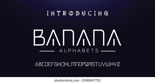 Creative modern technology alphabet fonts. Abstract typography urban sport, techno , fashion, digital, future creative logo font.