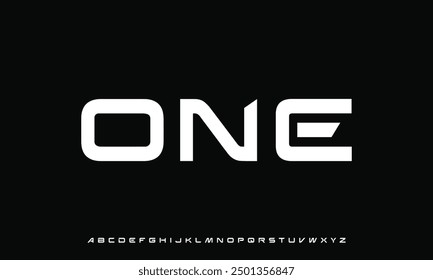 Creative modern technology alphabet fonts. Abstract typography urban sport, techno , fashion, digital, future creative logo font.