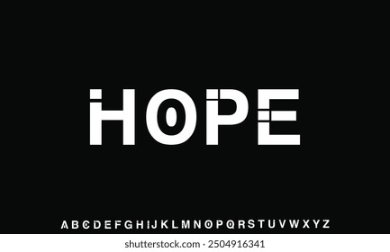 Creative modern technology alphabet fonts. Abstract typography urban sport, techno, fashion, digital, future creative logo font.
