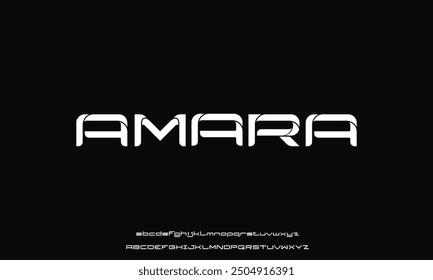 Creative modern technology alphabet fonts. Abstract typography urban sport, techno, fashion, digital, future creative logo font.