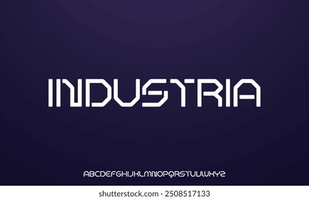 Creative modern technology alphabet fonts. Abstract typography urban sport, techno , fashion, digital, future creative logo font.