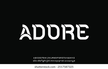 Creative modern technology alphabet fonts. Abstract typography urban sport, techno , fashion, digital, future creative logo font.