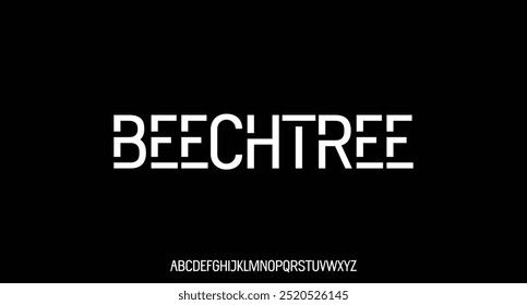 Creative modern technology alphabet fonts. Abstract typography urban sport, techno , fashion, digital, future creative logo font. vector illustration