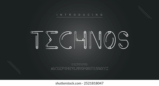 Creative modern technology alphabet fonts. Abstract typography urban sport, techno , fashion, digital, future creative logo font. vector illustration