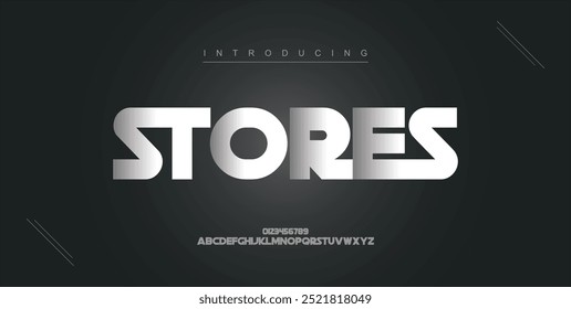Fuentes de alfabeto de tecnología moderna creativa. Tipografía Abstractas Urban Sport, Techno, Fashion, Digital, Future Creative Logo Font. Ilustración vectorial