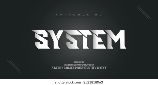 Creative modern technology alphabet fonts. Abstract typography urban sport, techno , fashion, digital, future creative logo font. vector illustration