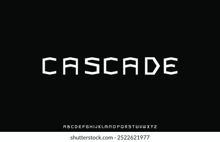 Creative modern technology alphabet fonts. Abstract typography urban sport, techno, fashion, digital, future creative logo font.