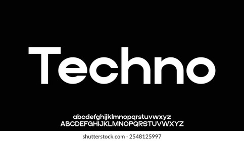 Creative modern technology alphabet fonts. Abstract typography urban sport, techno , fashion, digital, future creative logo font. vector illustration
