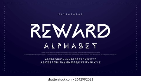 Creative modern technology alphabet fonts. Abstract typography urban sport, techno, fashion, digital, future creative logo font. vector illustration