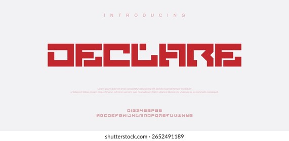 Fontes criativas e modernas do alfabeto de tecnologia. Tipografia abstrata esporte urbano, techno , moda, digital, futura fonte do logotipo criativo.