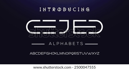 Creative modern technology alphabet fonts. Abstract typography urban sport, techno , fashion, digital, future creative logo font.