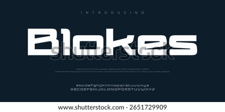 Creative modern technology alphabet fonts. Abstract typography urban sport, techno , fashion, digital, future creative logo font.